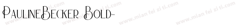 PaulineBecker Bold字体转换